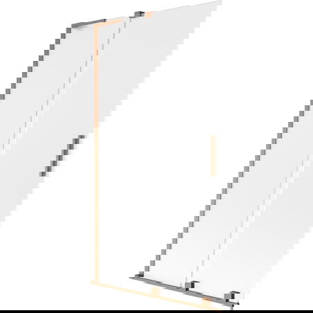 Mexen Velar L sliding 2-panel bath screen 100 x 150 cm, frosted, brushed copper - 896-100-003-31-65