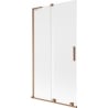 Mexen Velar L Bath Screen 2-Panel Sliding 100 x 150 cm, Frosted, Brushed Copper - 896-100-003-31-65