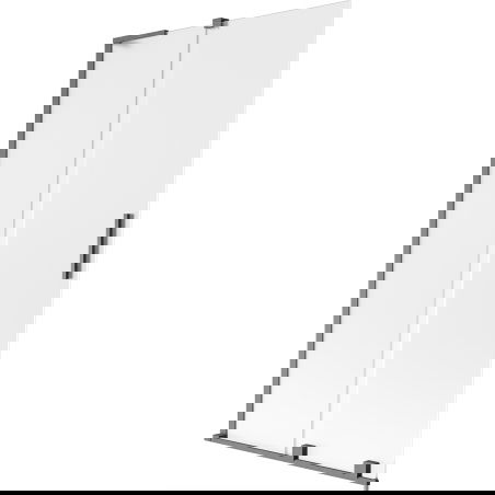 Mexen Velar L shower screen, 2-panel sliding 100 x 150 cm, frost, brushed gun gray - 896-100-003-31-66