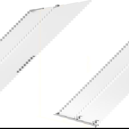 Mexen Velar L 2-panel Sliding Shower Screen 100 x 150 cm, Frosted, Brushed Nickel - 896-100-003-31-97