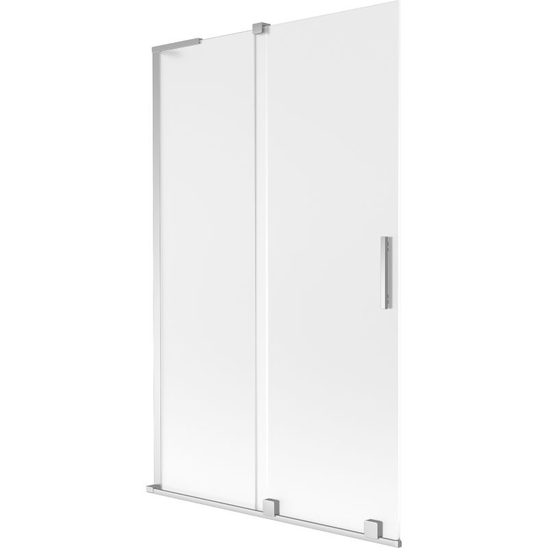 Mexen Velar L Bath Screen 2-Wing Sliding 110 x 150 cm, Frosted, Chrome - 896-110-003-31-01