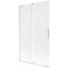 Mexen Velar L 2-wing sliding bath screen 110 x 150 cm, frosted, white - 896-110-003-31-20