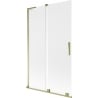Mexen Velar L bath screen 2-wing sliding 110 x 150 cm, frost, gold - 896-110-003-31-50