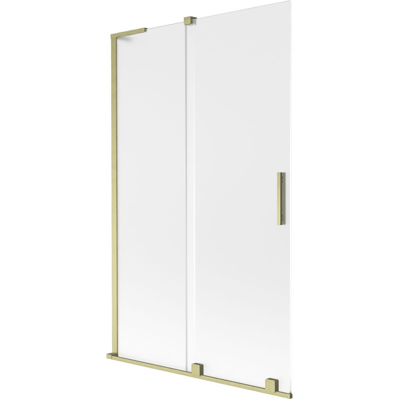 Mexen Velar L Shower Screen 2-Panel Sliding 110 x 150 cm, Frosted, Brushed Gold - 896-110-003-31-55