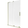 Mexen Velar L 2-panel sliding bath screen 110 x 150 cm, frosted, brushed gold - 896-110-003-31-55
