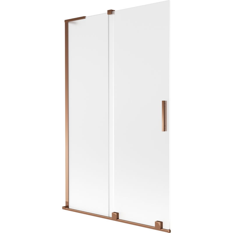 Mexen Velar L 2-wing sliding bath screen 110 x 150 cm, frost, rose gold - 896-110-003-31-60