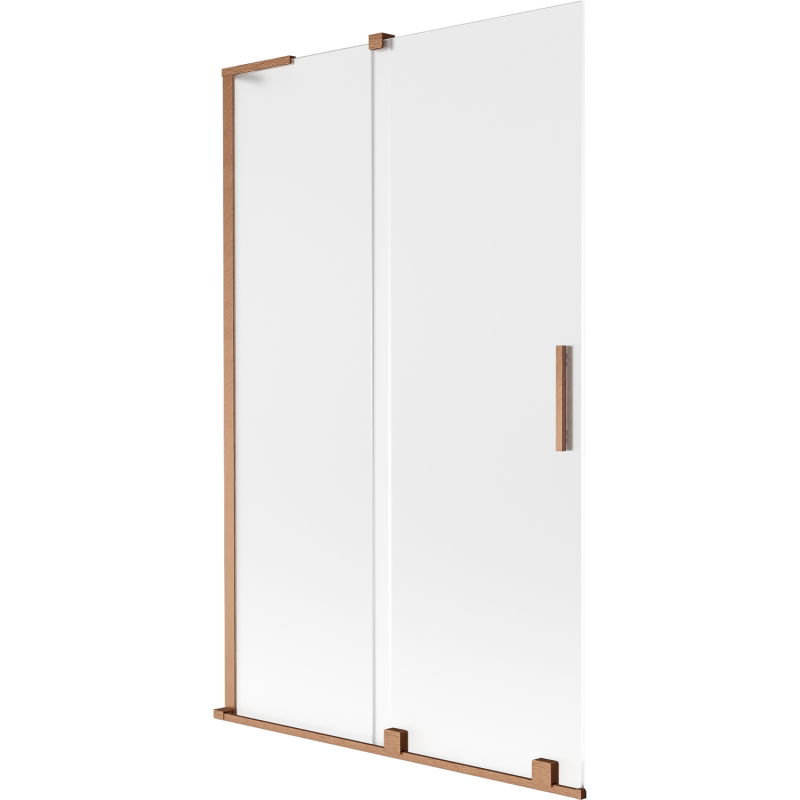 Mexen Velar L shower screen 2-pane sliding 110 x 150 cm, frost, brushed copper - 896-110-003-31-65