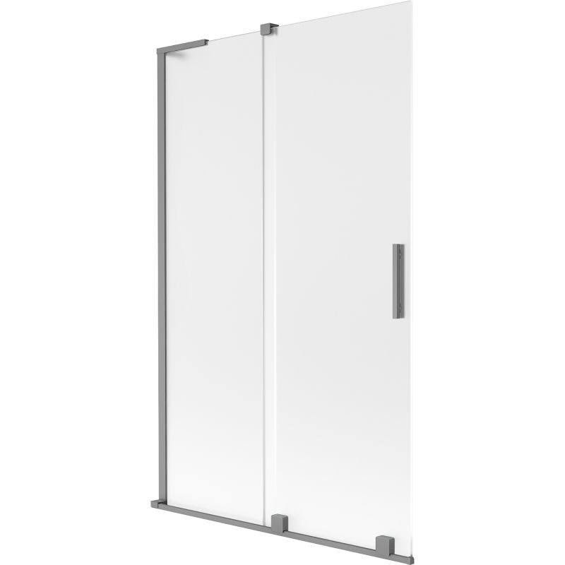 Mexen Velar L two-winged sliding shower screen 110 x 150 cm, frost, gun metal - 896-110-003-31-95