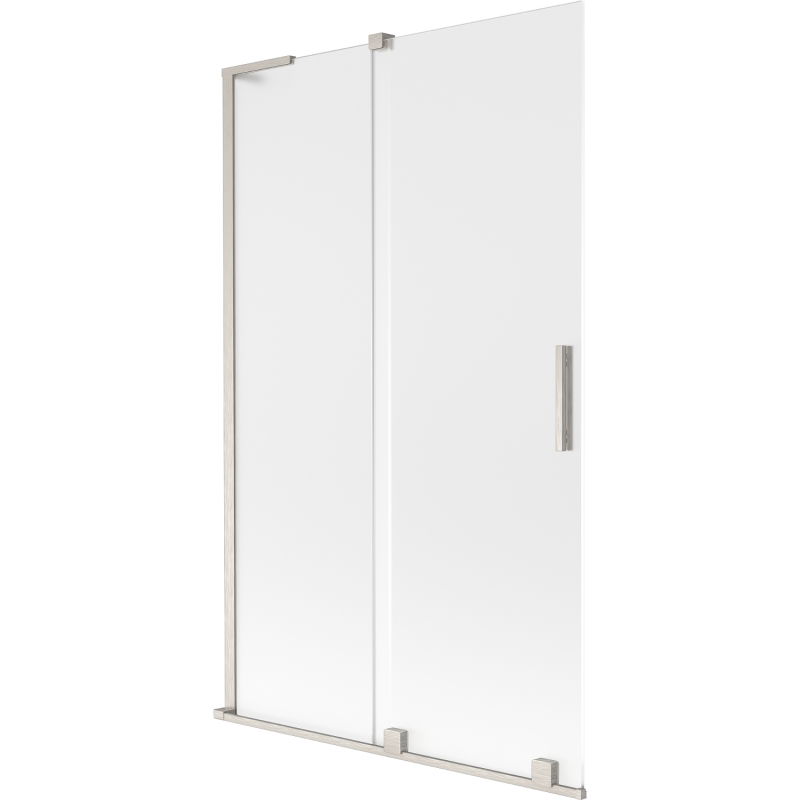 Mexen Velar L 2-panel sliding bath screen 110 x 150 cm, frosted, brushed nickel - 896-110-003-31-97