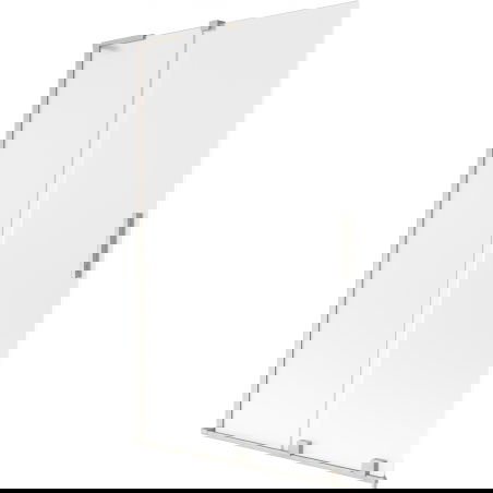 Mexen Velar L 2-wing sliding shower partition 110 x 150 cm, frost, brushed nickel - 896-110-003-31-97