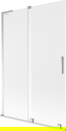 Mexen Velar L 2-panel sliding bath screen 120 x 150 cm, frost, chrome - 896-120-003-31-01