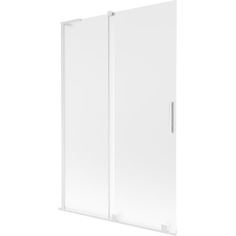 Mexen Velar L bathtub screen 2-panel sliding 120 x 150 cm, frosted, white - 896-120-003-31-20