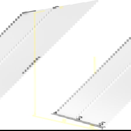 Mexen Velar L shower screen 2-panel sliding 120 x 150 cm, frost, gold - 896-120-003-31-50