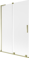 Mexen Velar L shower screen 2-panel sliding 120 x 150 cm, frost, gold - 896-120-003-31-50