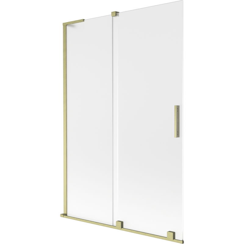 Mexen Velar L 2-panel sliding bath screen 120 x 150 cm, frosted, brushed gold - 896-120-003-31-55