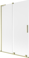 Mexen Velar L 2-panel sliding bath screen 120 x 150 cm, frosted, brushed gold - 896-120-003-31-55