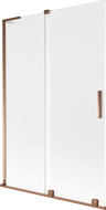 Mexen Velar L shower screen 2-panel sliding 120 x 150 cm, frost, rose gold - 896-120-003-31-60