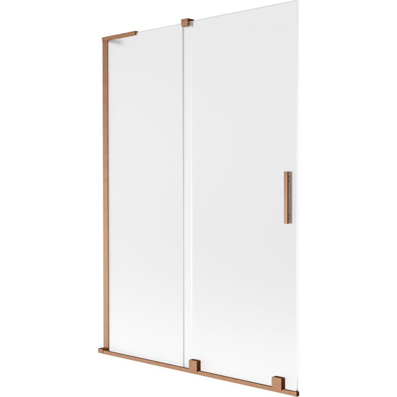 Mexen Velar L shower panel 2-wing sliding 120 x 150 cm, frost, brushed copper - 896-120-003-31-65