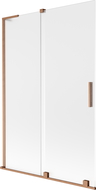 Mexen Velar L shower panel 2-wing sliding 120 x 150 cm, frost, brushed copper - 896-120-003-31-65
