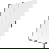 Mexen Velar L sliding shower screen 2-door 120 x 150 cm, frost, brushed gun gray - 896-120-003-31-66