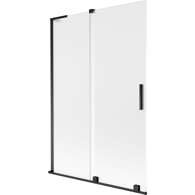 Mexen Velar L 2-wing sliding shower screen 120 x 150 cm, frost, black - 896-120-003-31-70