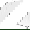 Mexen Velar L shower screen 2-panel sliding 120 x 150 cm, frost, gun metal - 896-120-003-31-95