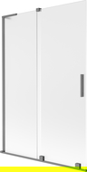 Mexen Velar L shower screen 2-panel sliding 120 x 150 cm, frost, gun metal - 896-120-003-31-95