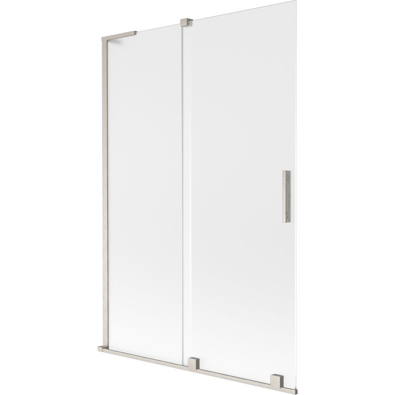 Mexen Velar L 2-panel sliding shower screen 120 x 150 cm, frost, brushed nickel - 896-120-003-31-97