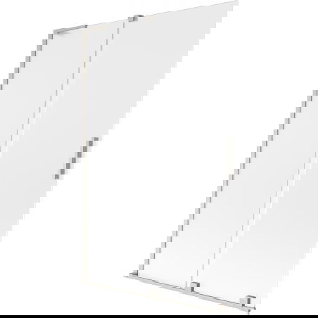 Mexen Velar L 2-panel sliding shower screen 120 x 150 cm, frost, brushed nickel - 896-120-003-31-97