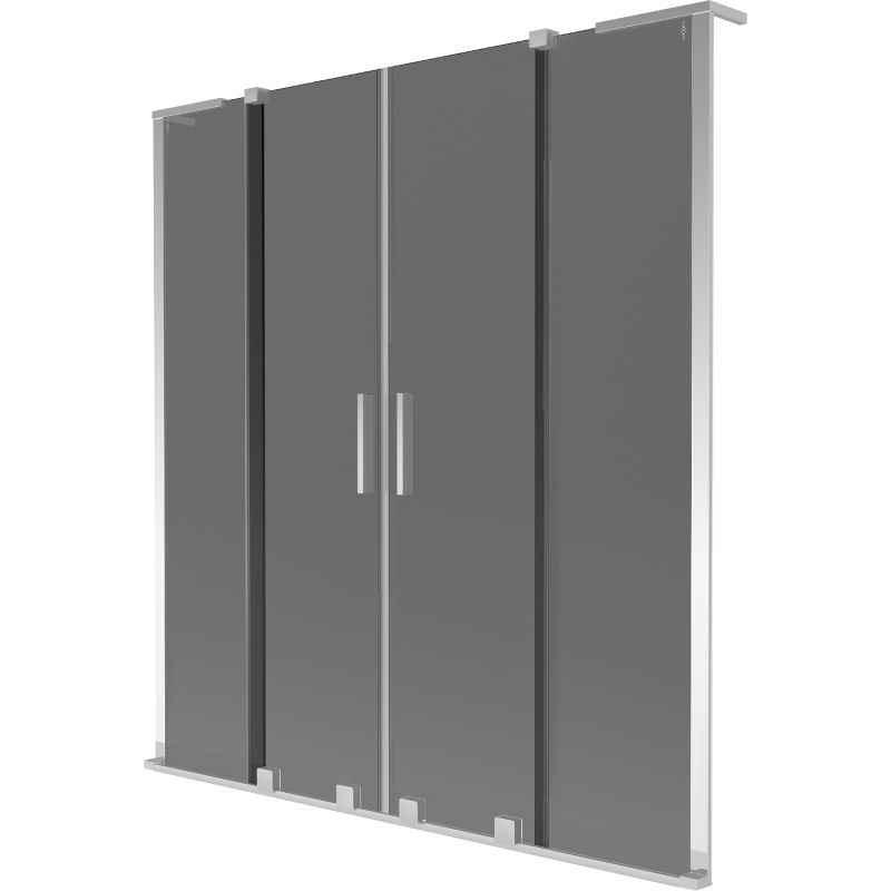 Mexen Velar L Duo 2-panel sliding bathtub screen 150 x 150 cm, graphite, chrome - 896-150-003-42-01