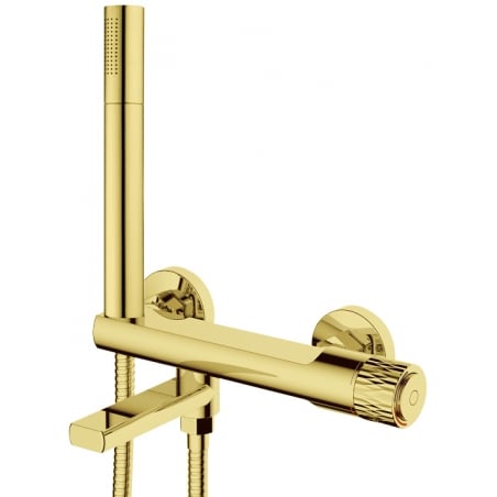 Mexen Diamond bath mixer with shower set, gold - 71530-50