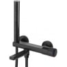 Mexen Diamond bath tap with shower set, black - 71530-70