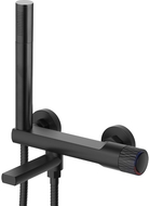 Mexen Diamond bath tap with shower set, black - 71530-70