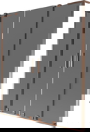 Mexen Velar L Duo bath screen 2-panel sliding 150 x 150 cm, graphite, rose gold - 896-150-003-42-60