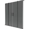 Mexen Velar L Duo 2-Panel Sliding Bathtub Screen 150 x 150 cm, Graphite, Brushed Gun Gray - 896-150-003-42-66