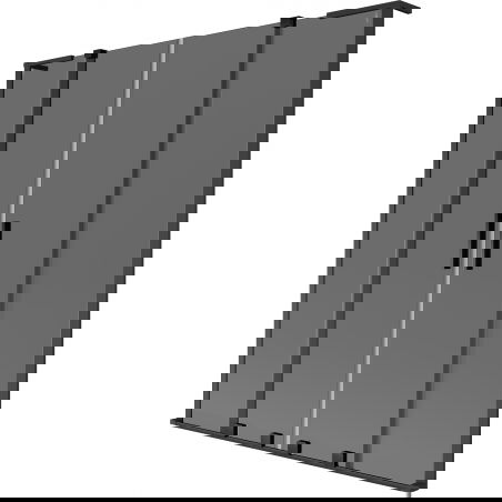 Mexen Velar L Duo Bathtub Screen 2-Panel Sliding 150 x 150 cm, Graphite, Black - 896-150-003-42-70