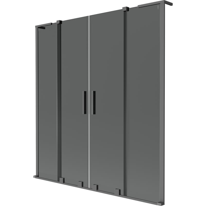 Mexen Velar L Duo Shower Screen 2-Panel Sliding 150 x 150 cm, Graphite, Gun Metal - 896-150-003-42-95