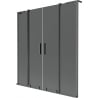 Mexen Velar L Duo Shower Screen 2-Panel Sliding 150 x 150 cm, Graphite, Gun Metal - 896-150-003-42-95