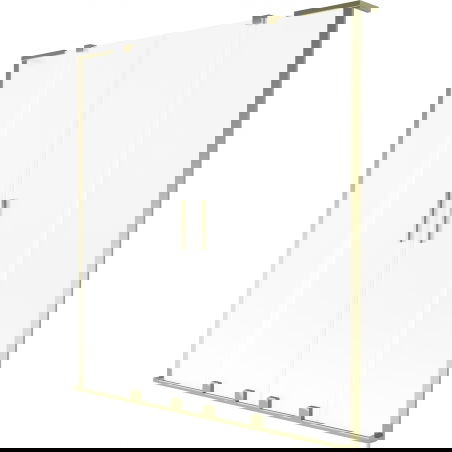 Mexen Velar L Duo 2-wing sliding bathtub screen 150 x 150 cm, frost, gold - 896-150-003-32-50