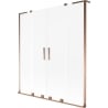 Mexen Velar L Duo 2-panel sliding bath screen 150 x 150 cm, frost, pink gold - 896-150-003-32-60