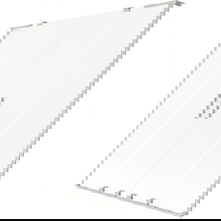 Mexen Velar L Duo bath screen 2-wing sliding 150 x 150 cm, frost, brushed nickel - 896-150-003-32-97
