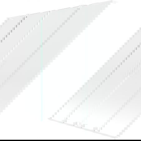 Mexen Velar L Duo 2-Wing Sliding Bath Screen 150 x 150 cm, Transparent, White - 896-150-003-02-20