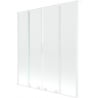Mexen Velar L Duo 2-Wing Sliding Bath Screen 150 x 150 cm, Transparent, White - 896-150-003-02-20