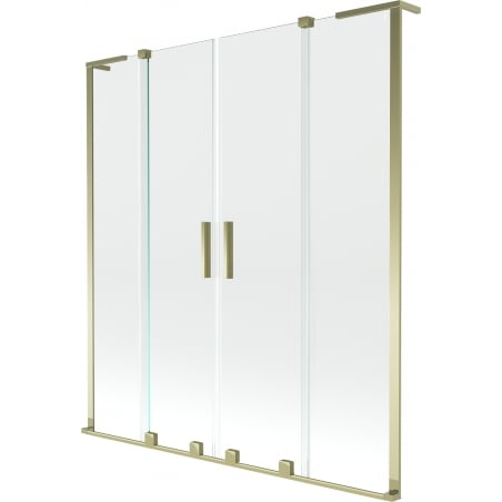 Mexen Velar L Duo 2-panel sliding bath screen 150 x 150 cm, transparent, gold - 896-150-003-02-50