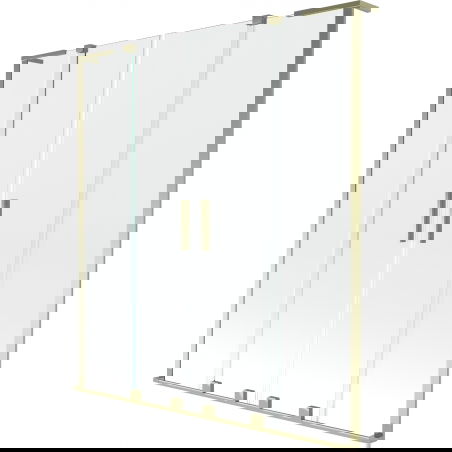 Mexen Velar L Duo 2-wing sliding bathtub screen 150 x 150 cm, transparent, gold - 896-150-003-02-50