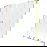 Mexen Velar L Duo Shower Screen 2-Panel Sliding 150 x 150 cm, Transparent, Brushed Gold - 896-150-003-02-55