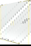 Mexen Velar L Duo Bathtub Screen 2-Panel Sliding 150 x 150 cm, Transparent, Brushed Gold - 896-150-003-02-55