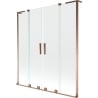 Mexen Velar L Duo 2-panel sliding bath screen 150 x 150 cm, transparent, rose gold - 896-150-003-02-60