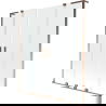 Mexen Velar L Duo 2-wing sliding bath screen 150 x 150 cm, transparent, rose gold - 896-150-003-02-60