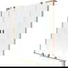 Mexen Velar L Duo 2-panel sliding bathtub screen 150 x 150 cm, transparent, brushed copper - 896-150-003-02-65